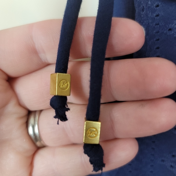 NWOT Michael Michael Kors Navy Eyelet Top - Picture 2 of 6